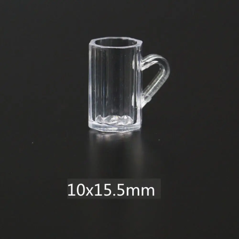 

10Pcs/Set Simulation 1:12 Dollhouse Furniture Red Wine Glass Juice Glass Dollhouse Wine Glass Water Cup Glass Model