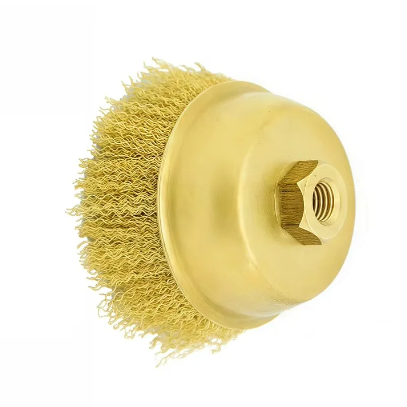 Ampliamente aplicable, cepillo de taza de latón resistente y duradero a prueba de explosiones adecuado para productos de hardware y moldes industriales