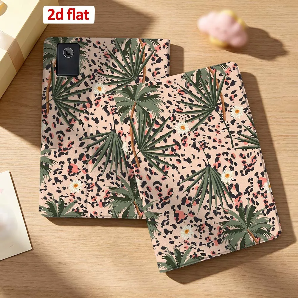 

Pink Leopard Palm Daisy For Lenovo Xiaoxin Pad 11 P11 P12 Gen 2 Pro Plus Idea Tab GT 5G Pen Tray Tablet Case