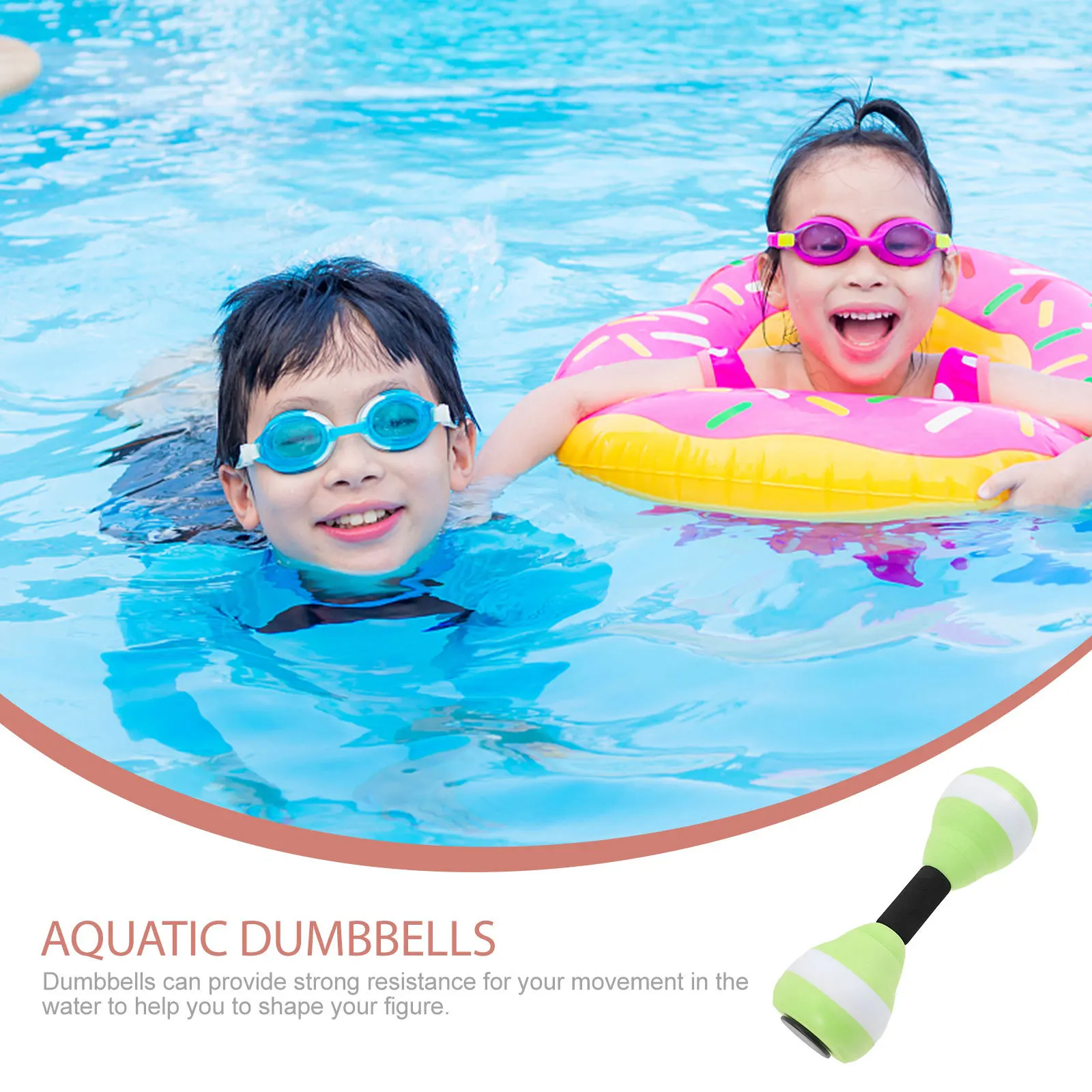 

1 Pair Eva Floating Water Dumbbells For Pool Exercise Aqua Fitness Swimming Training Equipment Aquatic Workout Gear For Women