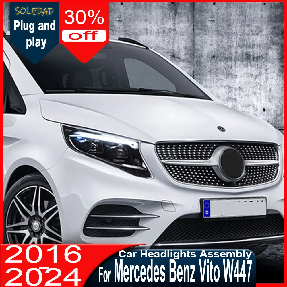 

Car Head Lamp for Mercedes Benz Vito W447 Headlights 2016 2017 2018-2024 New LED Headlight LED DRL Hid Auto Accessories