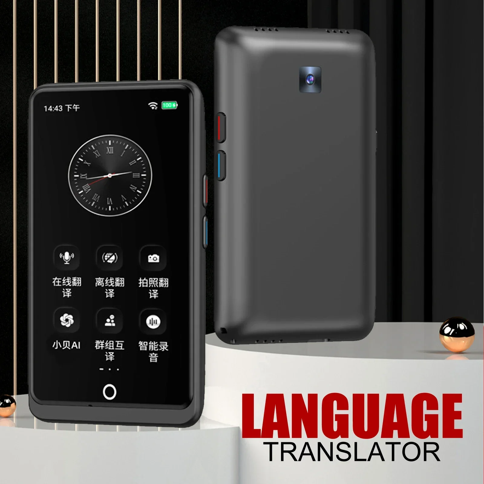 AI Language Translator Device Real-time Smart Instant Voice 137+ Languages support text translation simultaneous interpretation