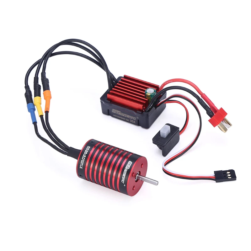 GTSKYTENRC Combo 2838 3700KV 4700KV Brushless Motor W/ 35A ESC For Traxxas HSP Tamiya Axial 1/16 1/12 RC Car