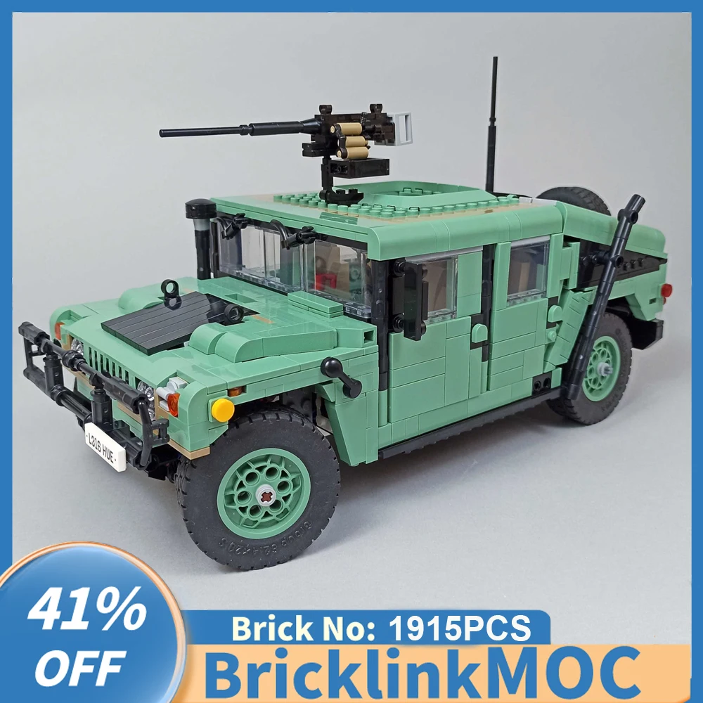 

NEW 1915PCS classical Hummed military vehicle model bricks DIY creative ideas ChildToy Birthday Gift technology Blocks MOC-10317