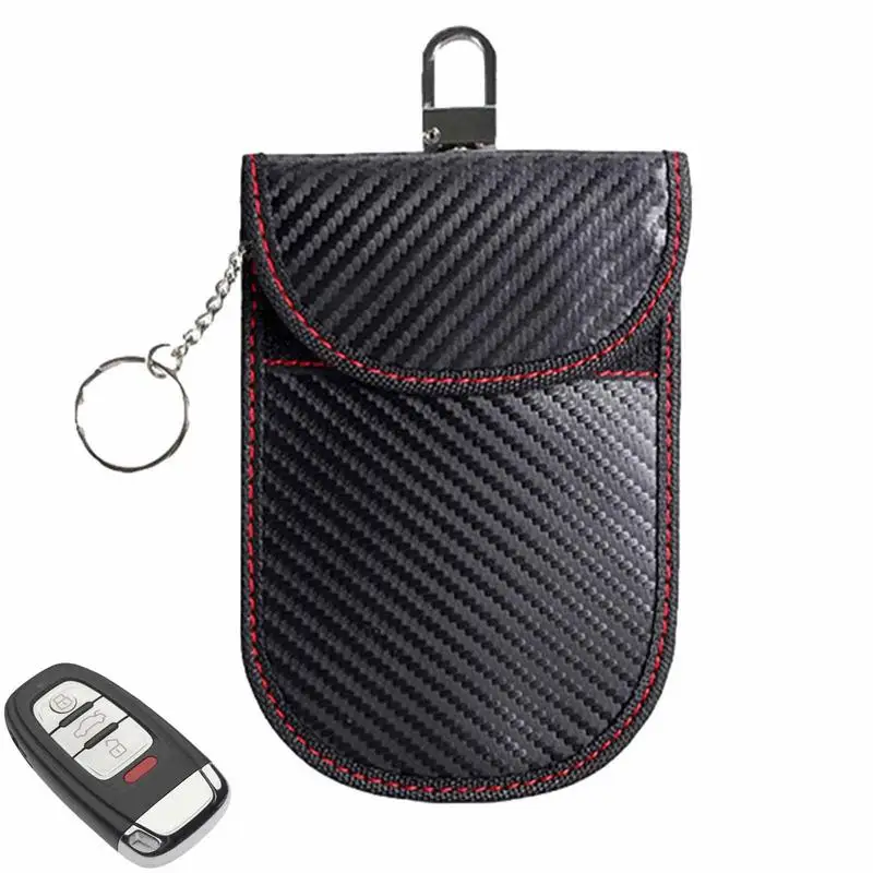 Car Key Pouch Double Sid Car Key Protector Car RFID Signal Blocking Anti-Theft Pouch Anti-Hacking Case Blocker For Car Key