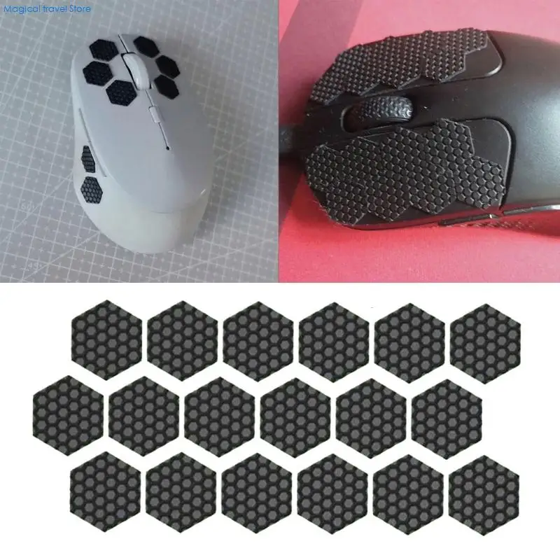 N2UB 18/36Pcs Hexagonal Pattern Adhesive Pad Moisture Wicking Solution for Keypad