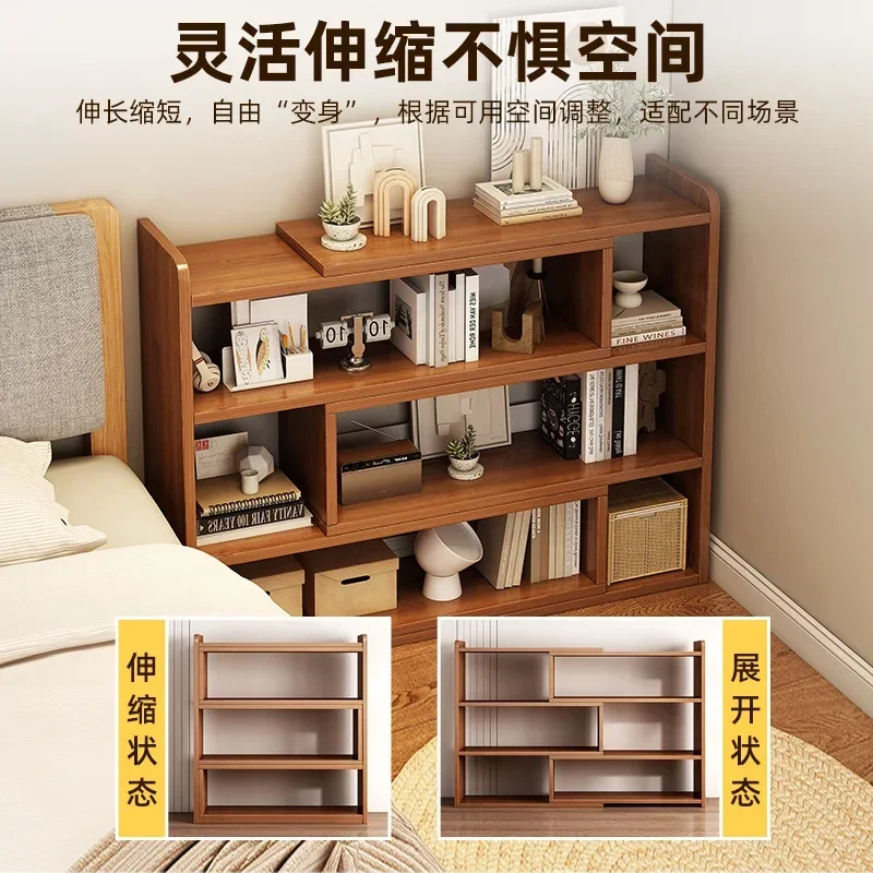 Bookshelf Floor-to-ceiling shelf Bookcase Locker Integrated against the wall Household living room storage rack Bedside table