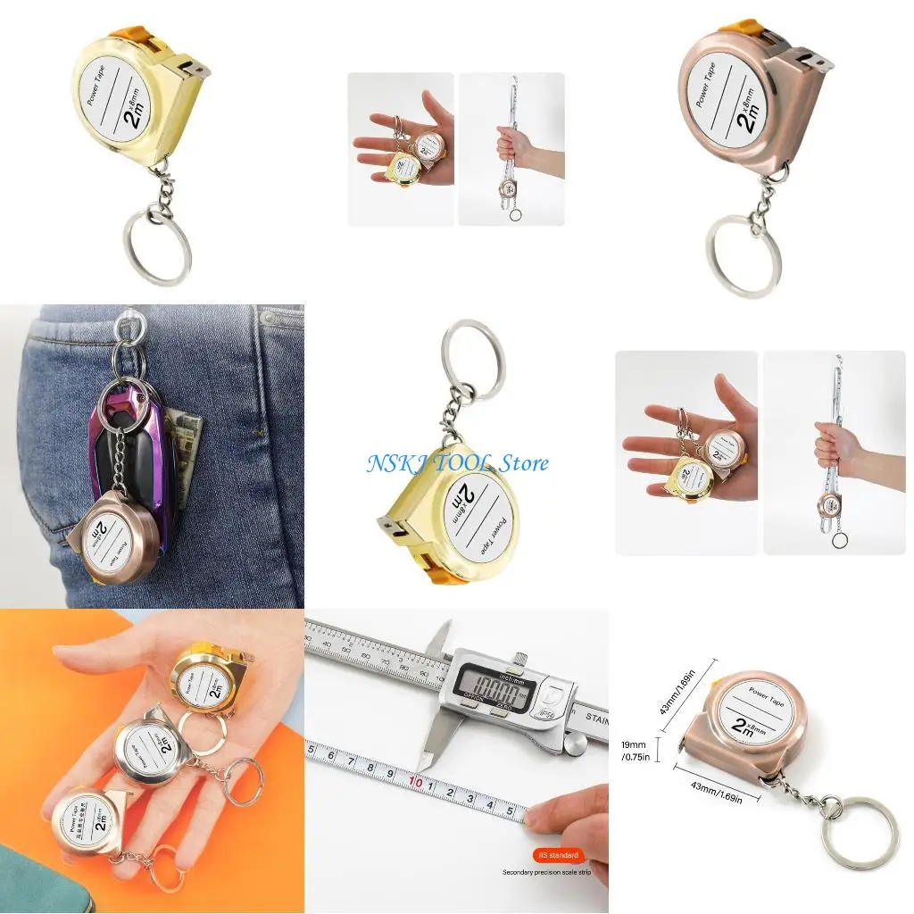 

L8RC Маленький выдвижной измерительный инструмент Маленькая рулеткаСо стальным лезвием и покрытием против царапин для надежного