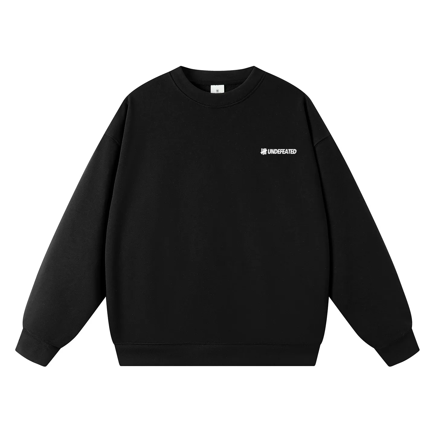 UNDEFEATED American Streetwear Letter Print Couple Matching Unisex Cotton Blend Soft Warm Crewneck Sweatshirt Daily