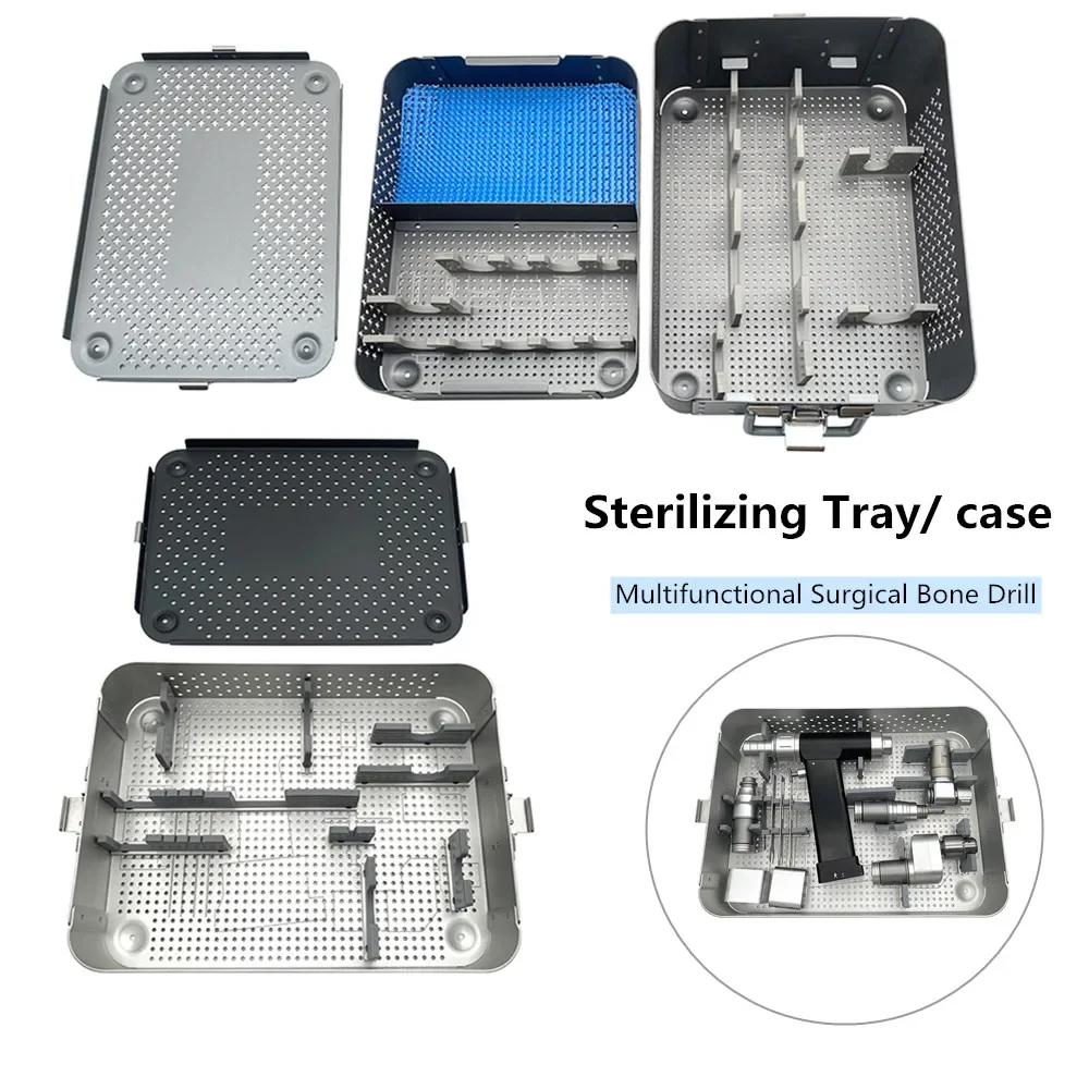 

Sterilization Box Case Tray for Multifunctional Electric Power Bone Drill Tool Orthopedics Instruments Aluminum Box