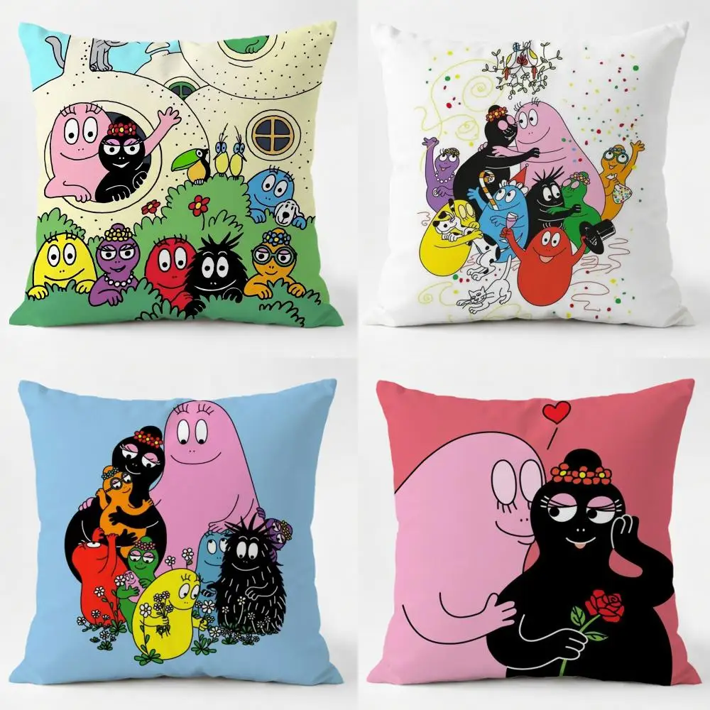

Милая мультяшная наволочка B-Barbapapas, моющаяся, из льняной ткани, мягкая, для дивана, кровати, декора дома и комнаты
