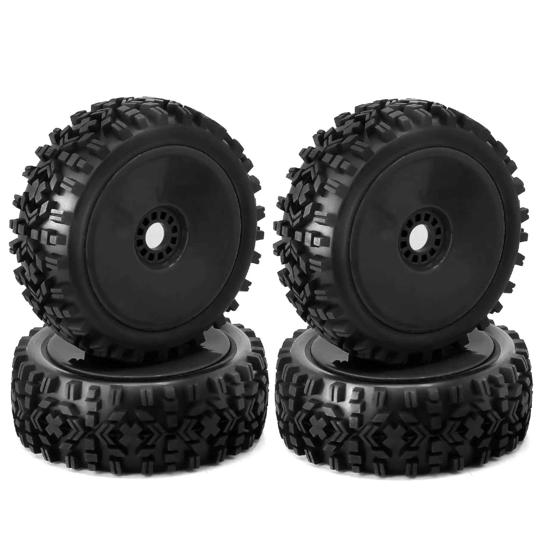 Image of RC 1/8 Buggy-Reifen und -Räder 17mm Hex Gummi Offroad-Reifen für 1:8 Buggy Truck Auto HSP Kyosho MP10 VRX HPI Hobao ARRMA Typhon