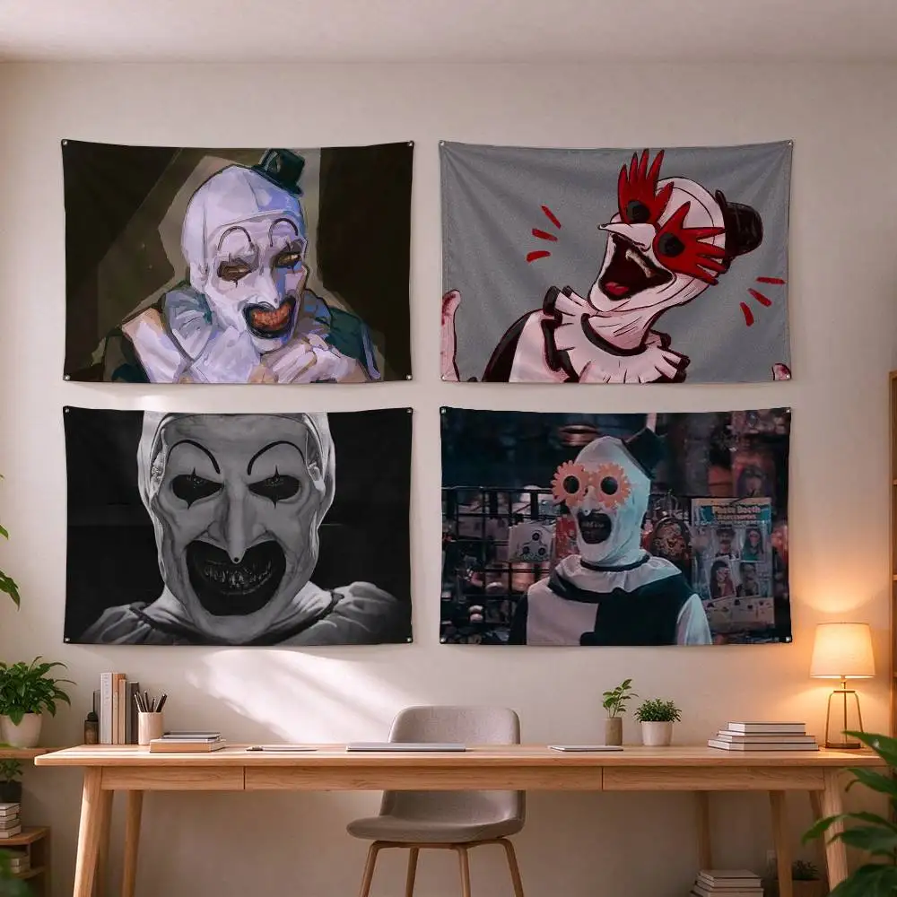 Art the Clown Horror  Flag Suitable For Party Club Outdoor Interior Wall Decoration Banner Fans Gift