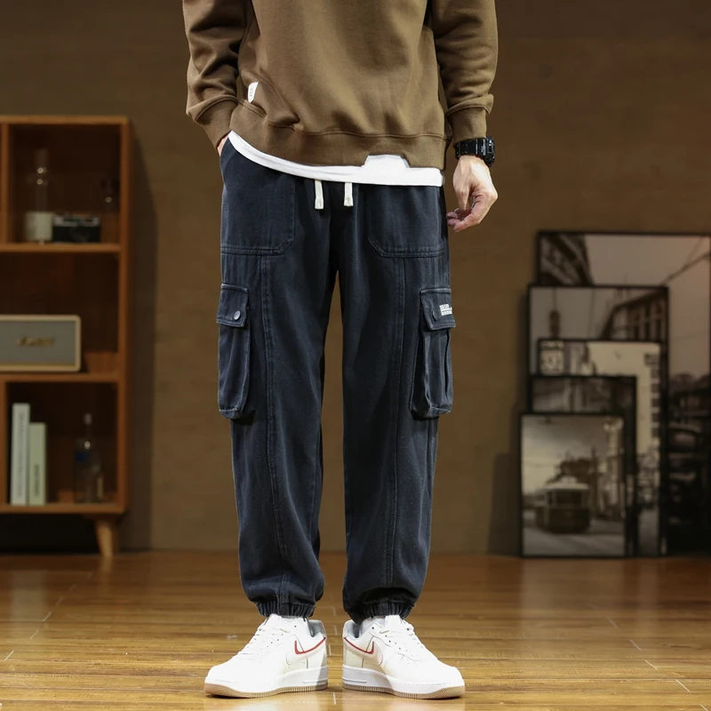 Large Size Cargo Pants Men 2024 New Spring Fashion Trends Mens Clothing Versatile Guy Leggings Casual Pants Plus Size 8XL