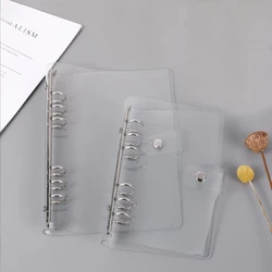 Transparent Color Plastic Clip File FolderA4/A5/A6/Notebook Loose Leaf Ring Binder Planner Agenda School Office Supplies