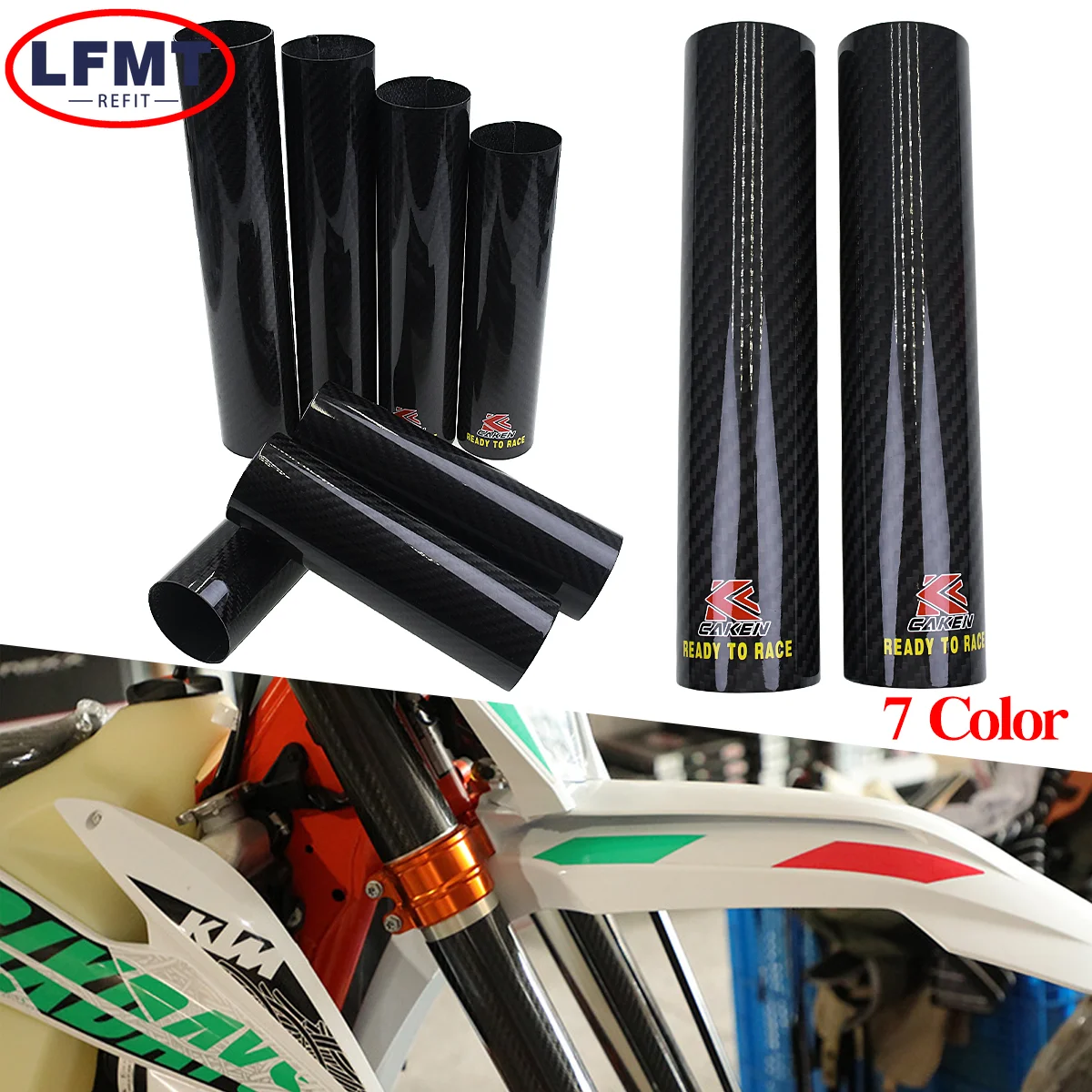 160MM-260MM Carbon Fiber Adjustable Front Fork Shock Guard Protector For KTM EXC EXCF SX SXF XCW XCF 125 250 300 350 450 500 530