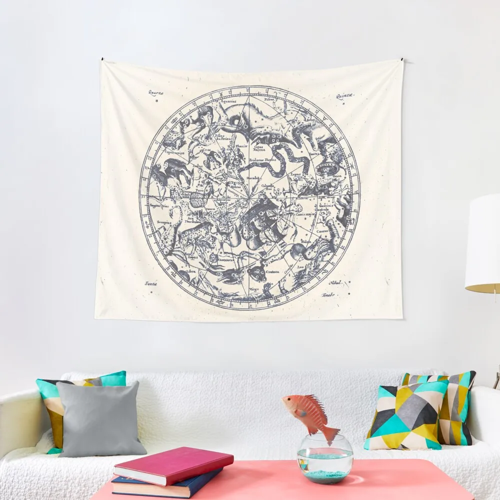 

Zodiac Star Sign Constellation Map Ink on Paper Tapestry Cute Room Decor Decorative Wall Mural Tapestry