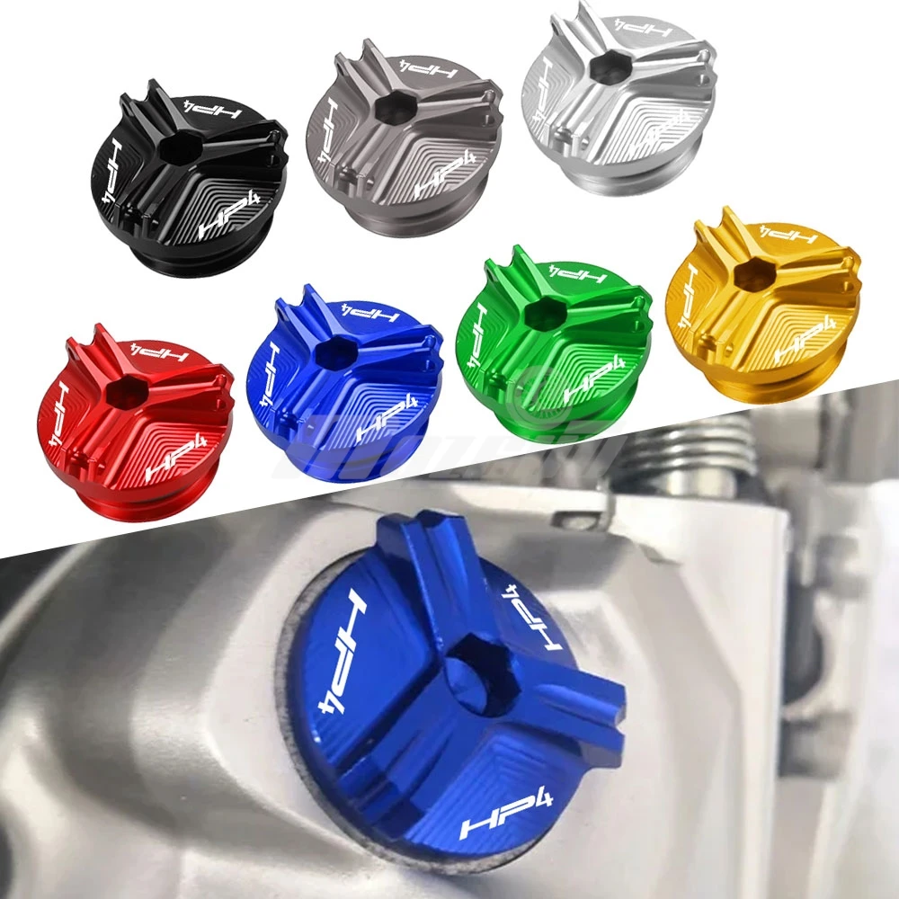 

Motorcycle Engine Oil Filler Cover Oil Filter Cover CNC Aluminum Accessories For BMW HP4 2012 2013 2014 2015 HP4 Race 2017-2018