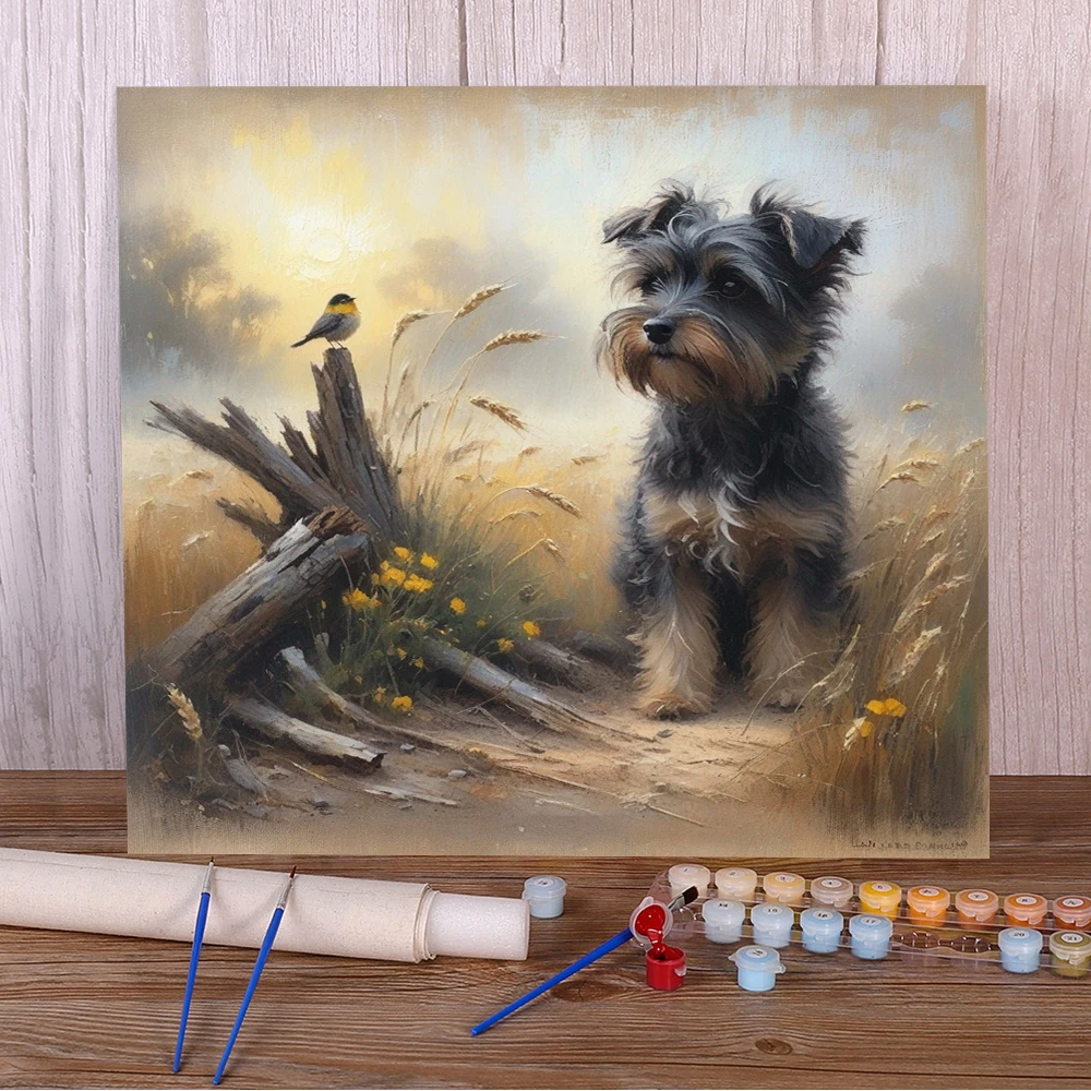 Animal Pet Dog DIY Paint By Numbers Kit Oil Paints 50*70 Picture By Numbers Photo Wall Paintings Crafts For Adults For Drawing