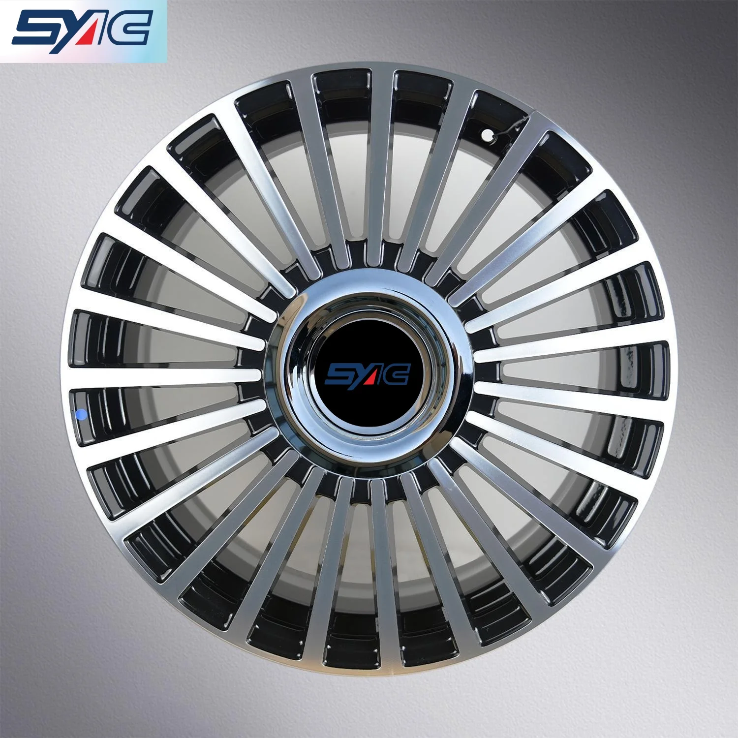 SYAC Factory Manufacture Forged Wheels R20x9j/PCD5x150 Black Machined Face Multi Spoke Aluminum Alloy Wheels For SUV Car