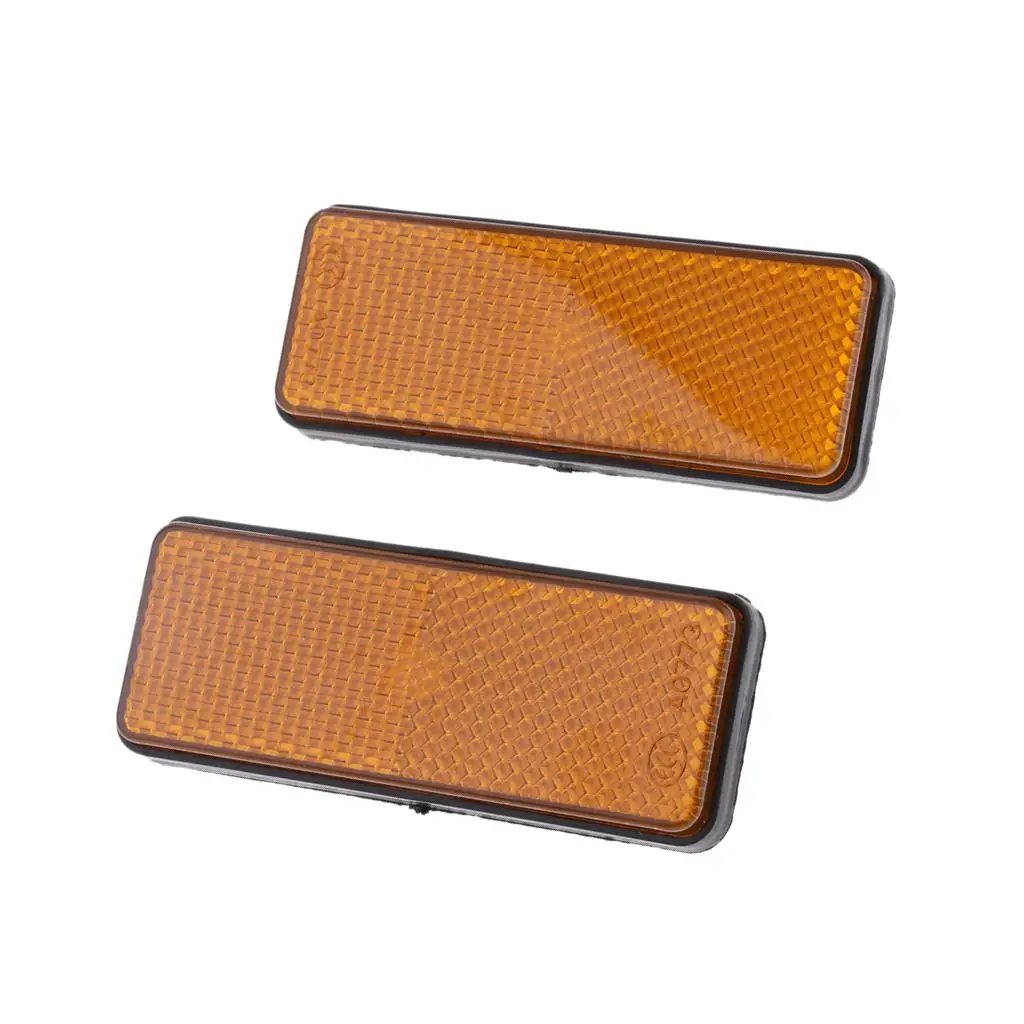 Reflectores rectangulares amarillos universales para motocicleta ATV Dirt Bike Scooter