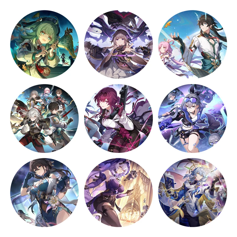 لعبة هونكاي: ستار السكك الحديدية شارات الأحد كافكا Feixiao دبابيس الكرتون الشكل التلبيب دبابيس للملابس القبعات زينة الأصدقاء الهدايا #1