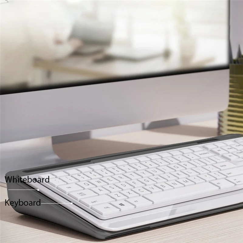 A34M-Desktop Tastatur Mini Whiteboard Schreibtafel Gehärtetes Glas Business Büro Löschbare Notiz Memo Handgelenk Rest Bord Langlebig