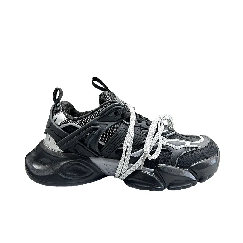 

2025 New Cyber Light Mecha Shoes Men's and Women's Height Increasing Platform Old Daddy Shoes