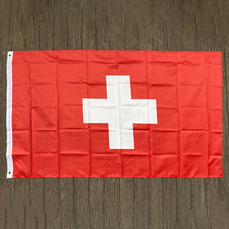 Switzerland Flag 3 Feet Polyester Flag 60x90cm/90x150cm Big Banner Swiss Flag