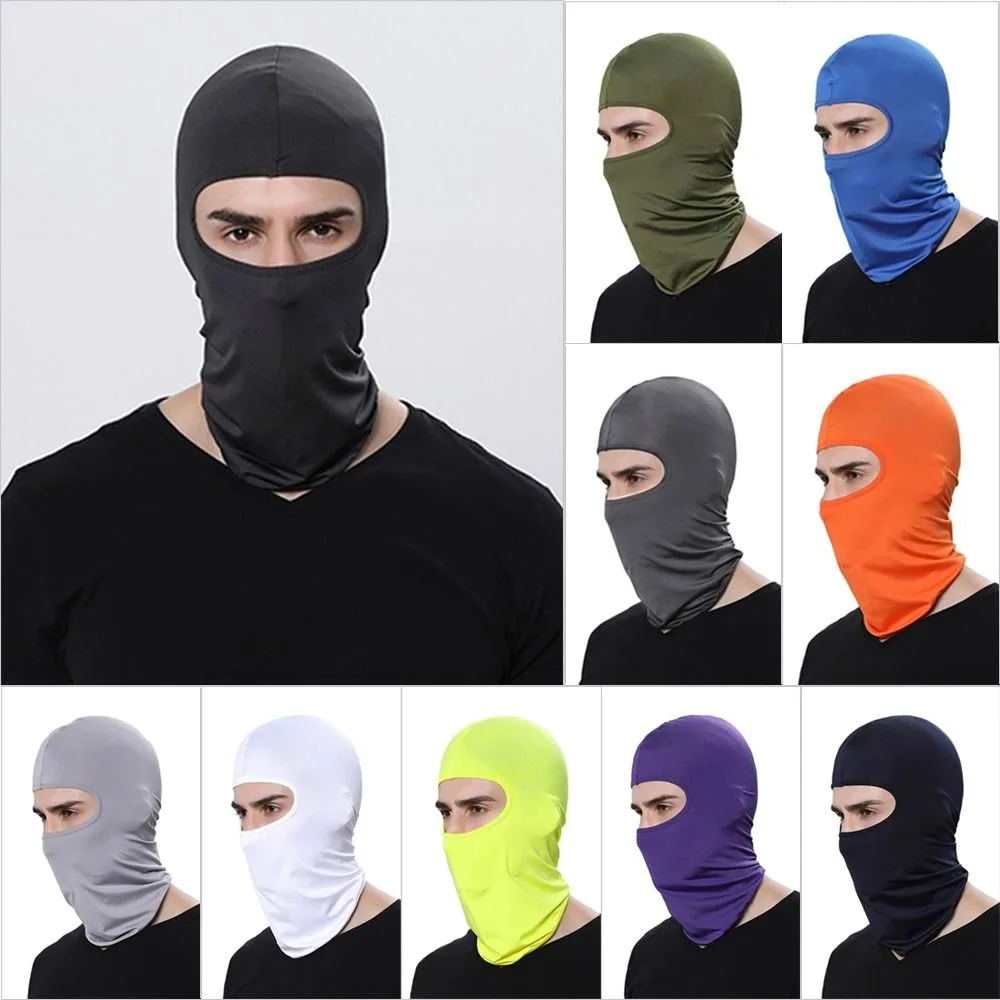 Multicolor Mask Full Face Cycling Cap Balaclava Sport Outdoor Ski Women Men Full Face Neck Mask Solid Color Full Face Neck Cover