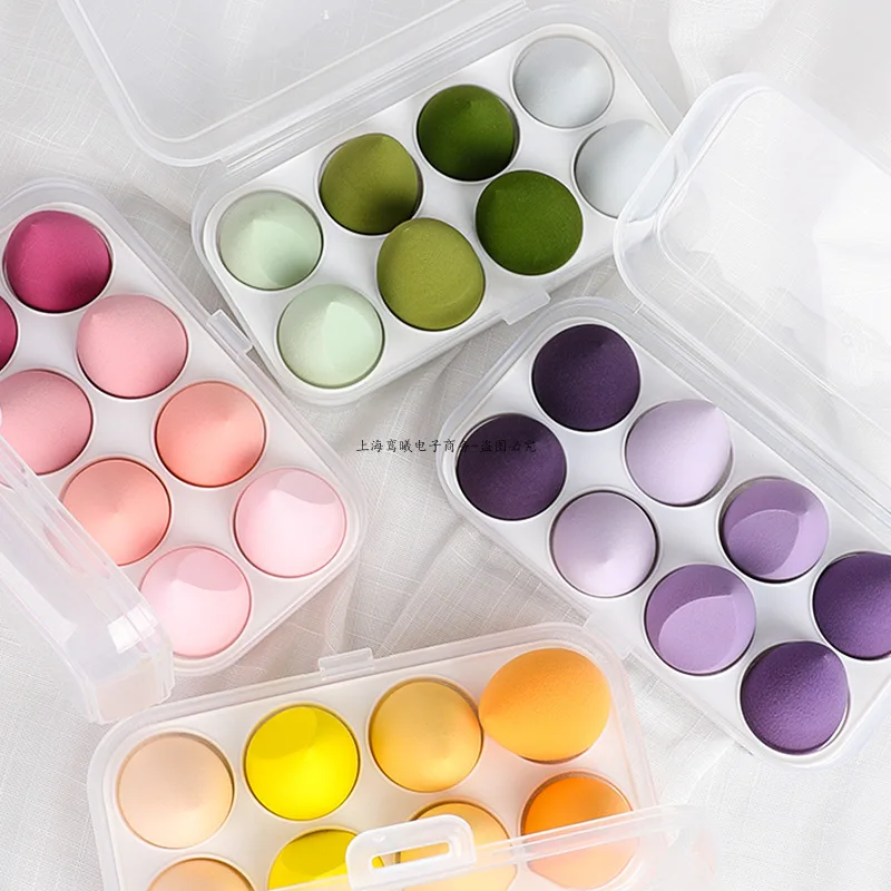 4pcs/8pcs Makeup Sponge Set Cosmetic Blender Beauty Puff Foundation Powder Concealer Cream Soft Sponges Women Face Make Up Tools