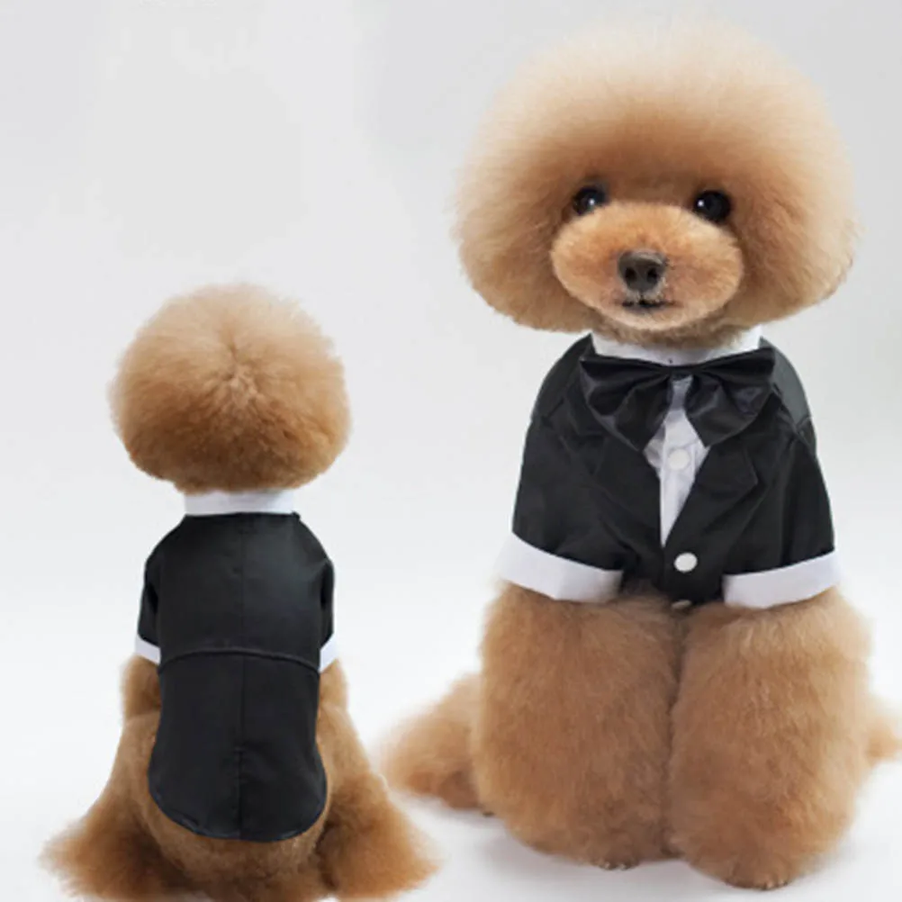 

Dog Suit Outfit Formal Costume Cute Costumes Tuxedo Bow Ties Outfits Dog's Clothes Dogs