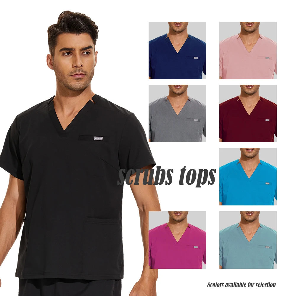 Uniforme cirúrgico médico unissex, Uniformes masculinos, Esfoliação veterinária dentista, preço de atacado, salão de beleza, nova moda