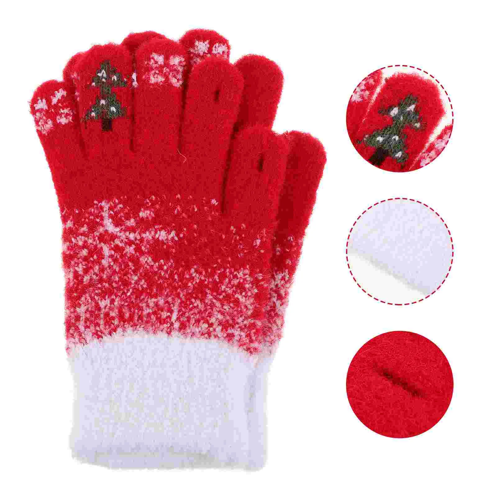 

Christmas Stocking Stuffers Wool Gloves Winter Cycling Cute Cold Weather Acrylic Women's Miss