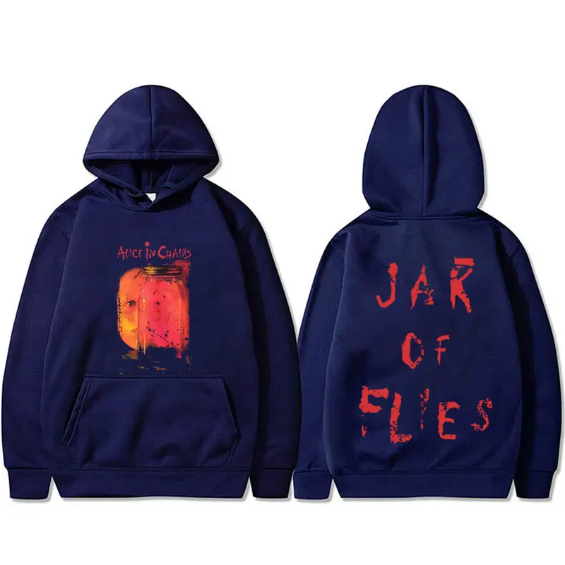 Rock Band Alice in Chains Jar of Flies Album Felpa con cappuccio grafica da uomo Felpa con cappuccio gotico punk pop musicale Pullover moda maschile