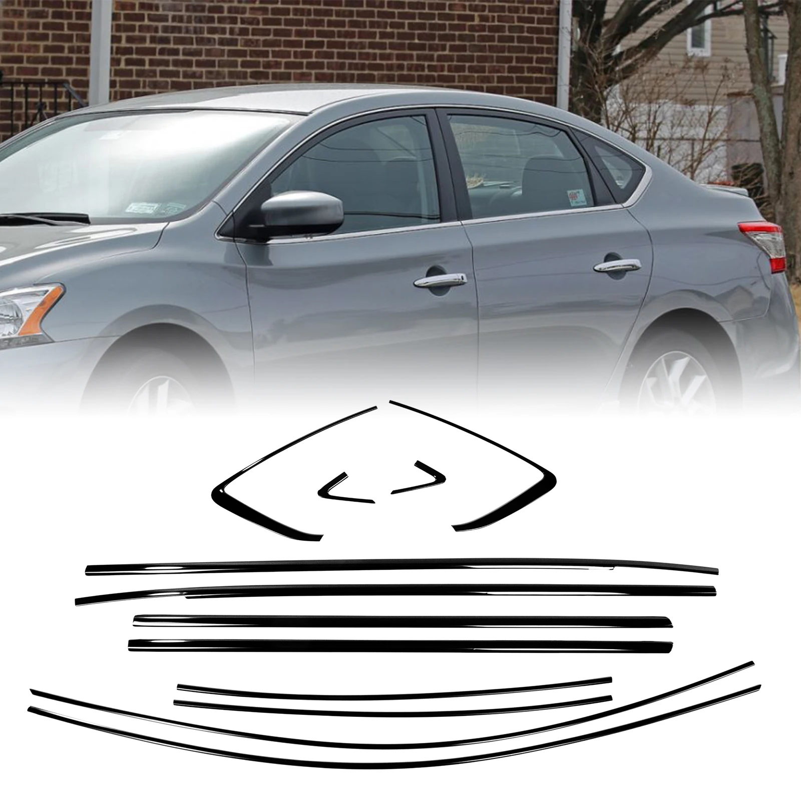 Door Weather Strip - Per Nissan Sentra 2012-2019 Finestra Esterna