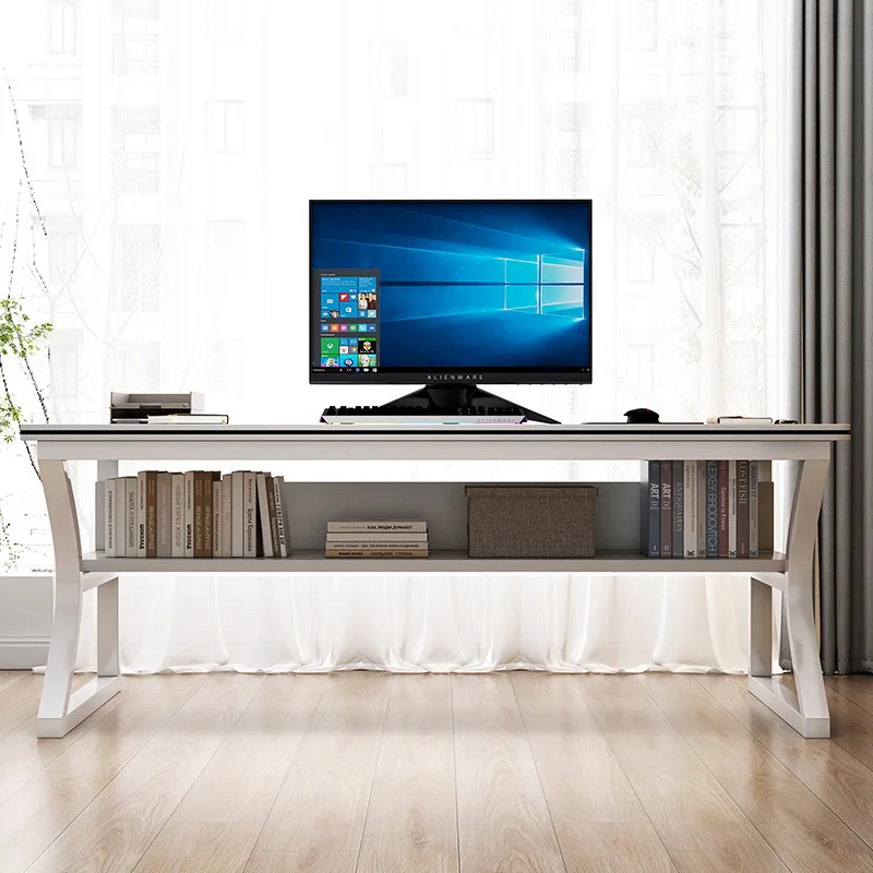 Home Furniture Big Workstation Computer Desk Gaming Table Wholesale High Quality Modern Office Furniture Metal Frame