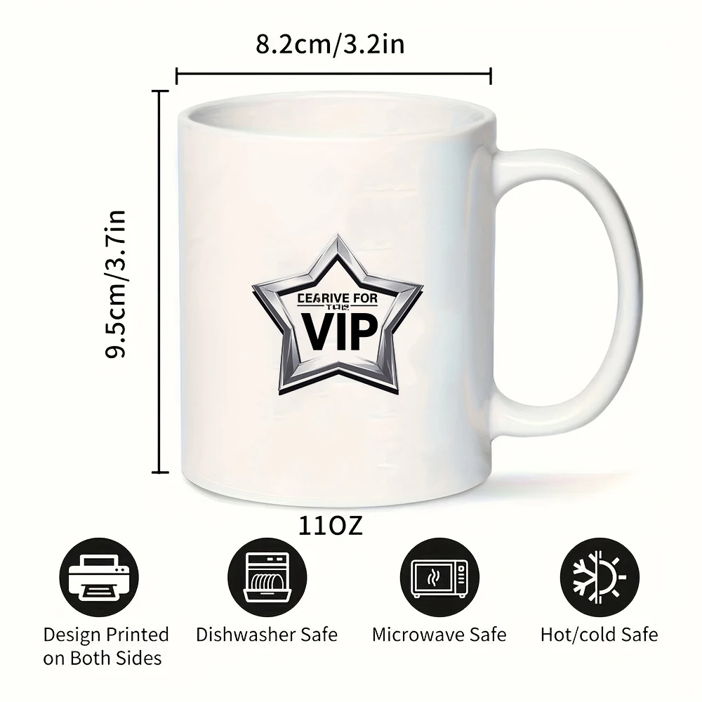 Mug Logo VIP 11oz + Cangkir Minuman Dingin & Panas untuk Anak - Hadiah Natal untuk Keluarga & Kantor