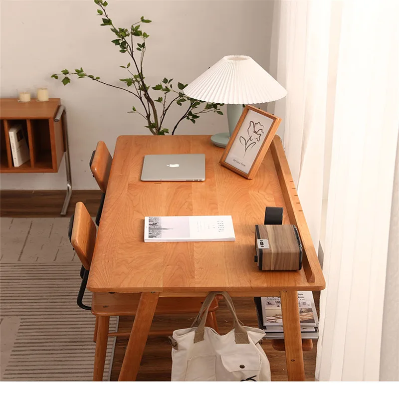 Cherry wood desk, study room, Japanese-style all-solid wood small apartment, bedroom, modern simple home desk, writing desk