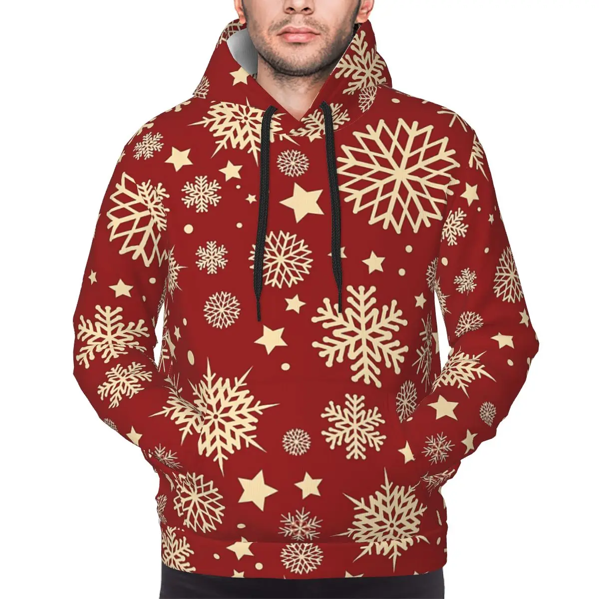 

Рождественская толстовка с рисунком снежинок, пуловер в стиле хип-хоп, осень-зима, мужские и женские толстовки, топы с длинными рукавами