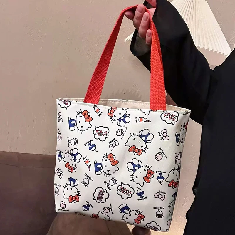 

Cute Kitty Canvas Bag Women Cartoon Cat Shoulder Bag Commuter Tote Everything Stylish Shoulder Bag
