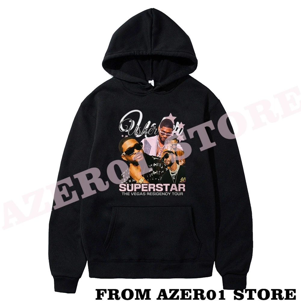 

Usher Raymond Merch Hoodies Winter Men/Women Hooded Sweet Streetwear Long Sleeve Logo Sweatshirt