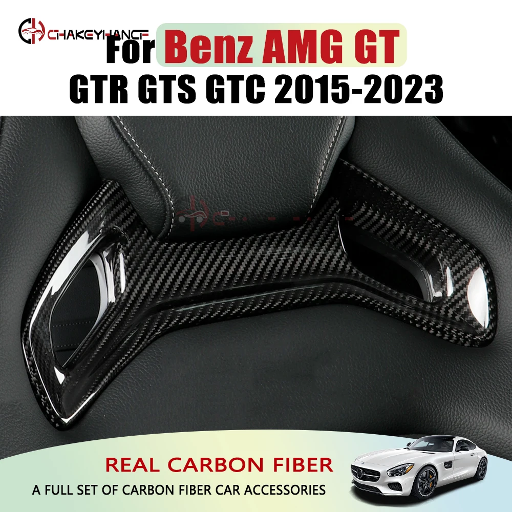 

Real Carbon Fiber Interior Car Seat Back Headrest Frame Cover Trim Sticker for Benz AMG GT C190 R190 GTS GTR 2015-2023