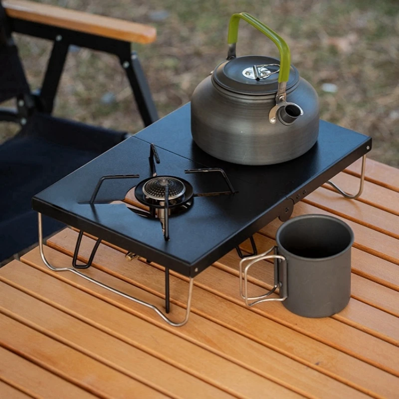 

Outdoor Folding Table Portable Picnic Table Cassette Stove Table Steel Plate Spider Stove Table Camping Heat Insulation Table