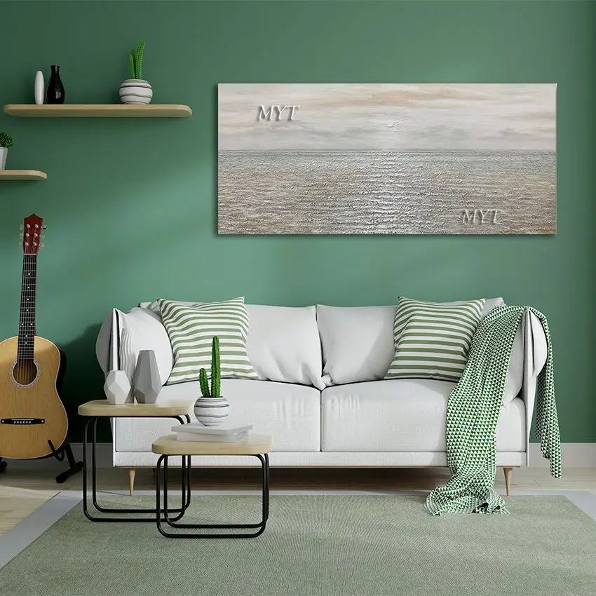 

Современное текстурированное настенное художественное украшение, 3d картина с красивым пейзажем, холст, безрамные абстрактные картины маслом, новый дизайн