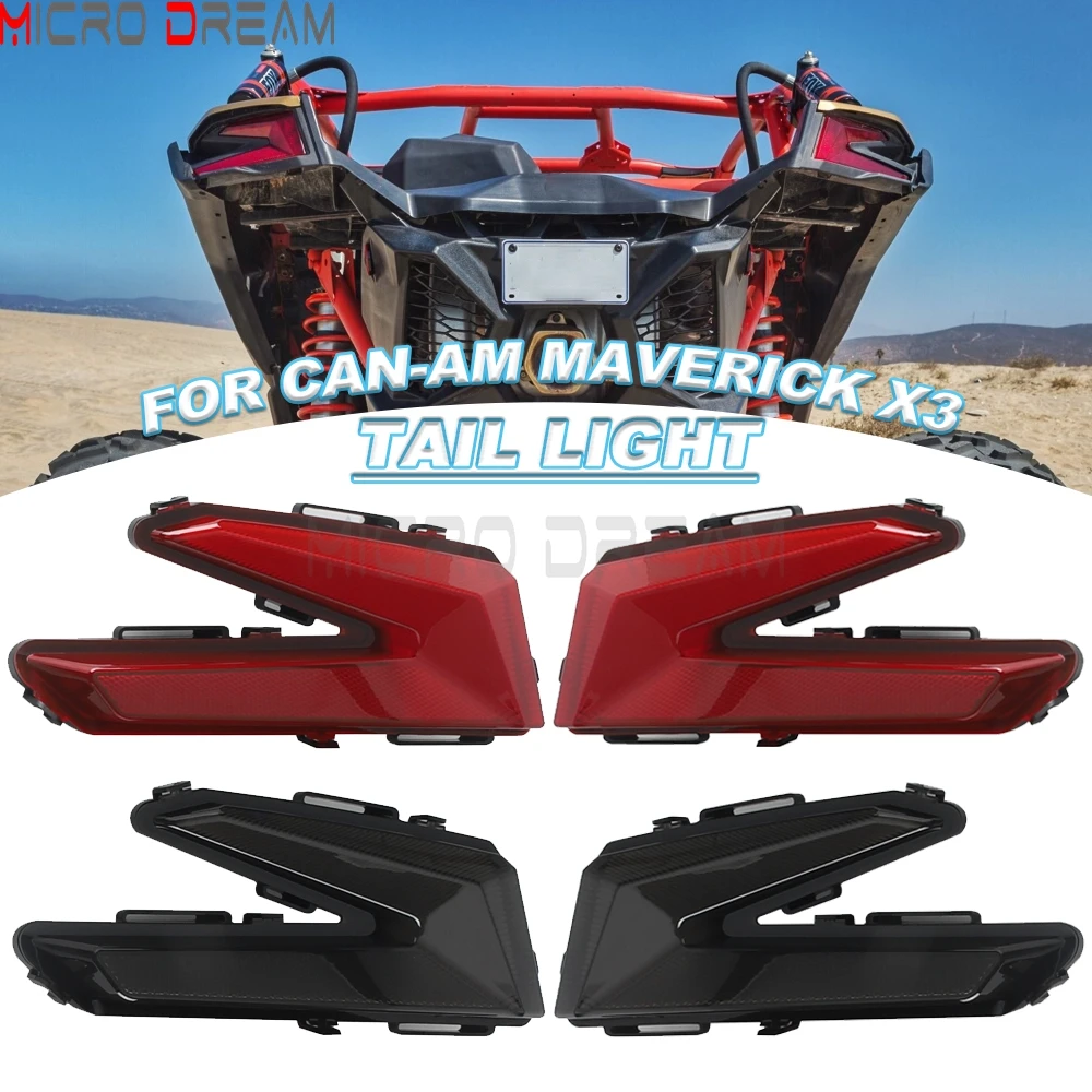 

Red LED Taillight Running Light Rear Brake Tail Lamp For Can-Am Maverick X3 R 4x4 XDS XRS Turbo DPS 2017-25 Right Left Stop Lamp