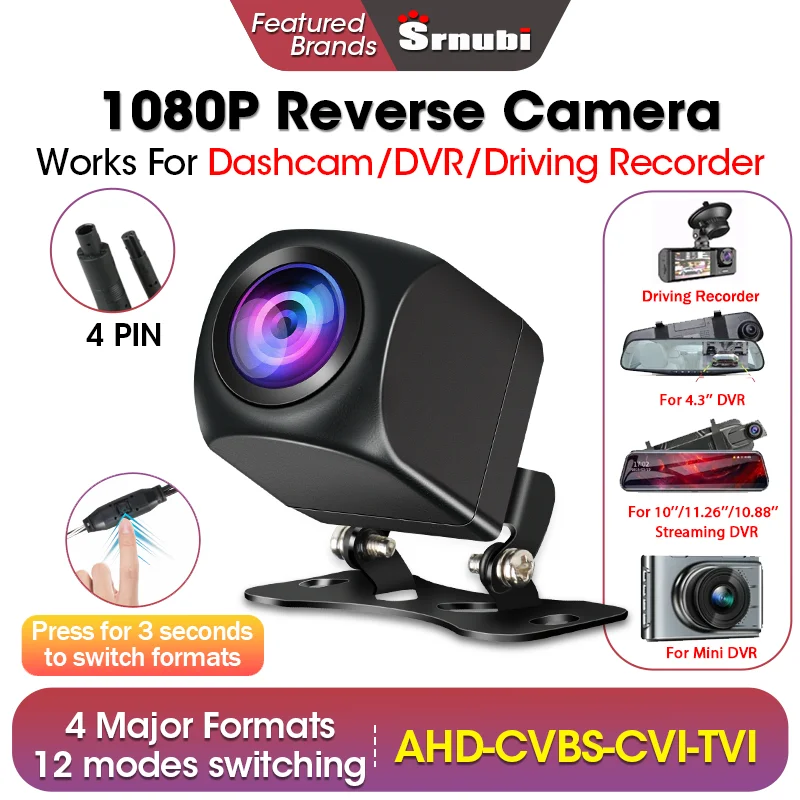 

AHD Car Rear View Lens Night Vision IP68 Waterproof CVBS CVI TVI Backup Monitor Reversing Auto Parking Camera For DVR Dashcam