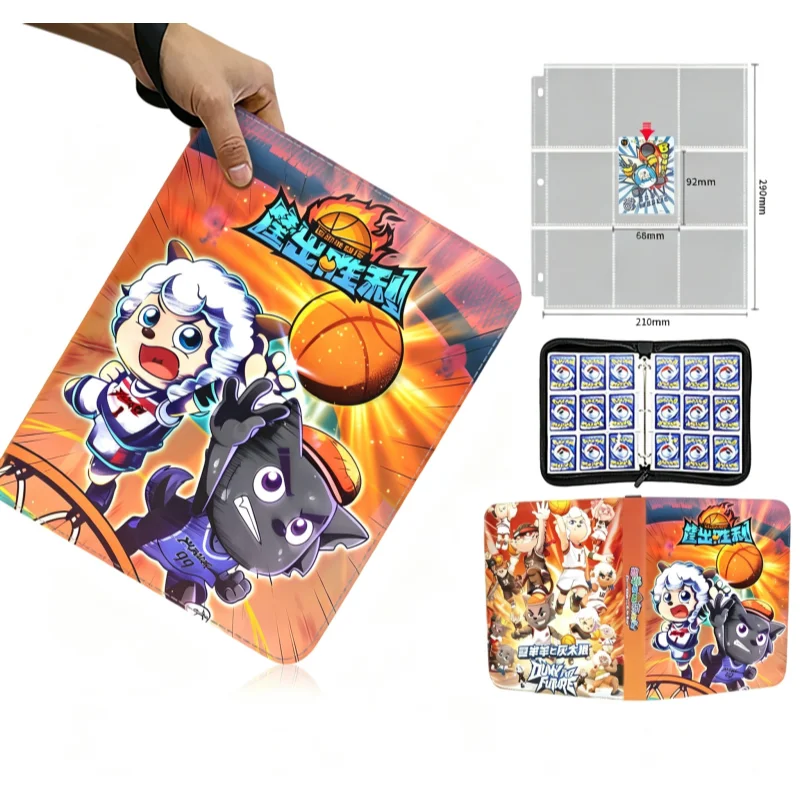 Pleasant Goat and Big Big Wolf Binder Card Book Game Card Collection Photo Album Card Holder Fashion Toy Luxurious Birthday Gift