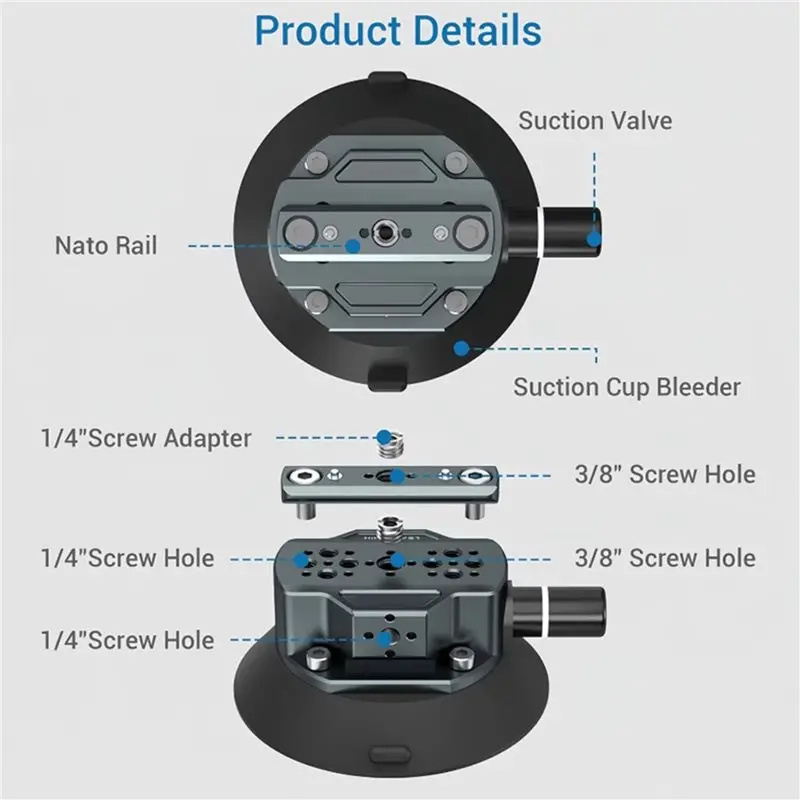 

Многофункциональный адаптер-штатив A13E для автомобильной присоски, кронштейн для съемки с держателем Magic Hand для прямых трансляций, настольная подставка для камеры