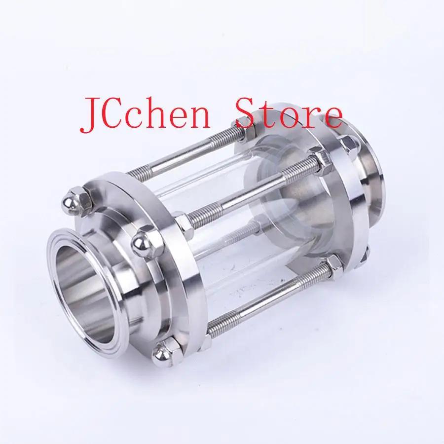 

Brewing Diopter 4" Tri Clamp x 102mm Pipe OD SUS 304 Stainless Steel Sanitary Flow Sight Glass Homebrew Beer